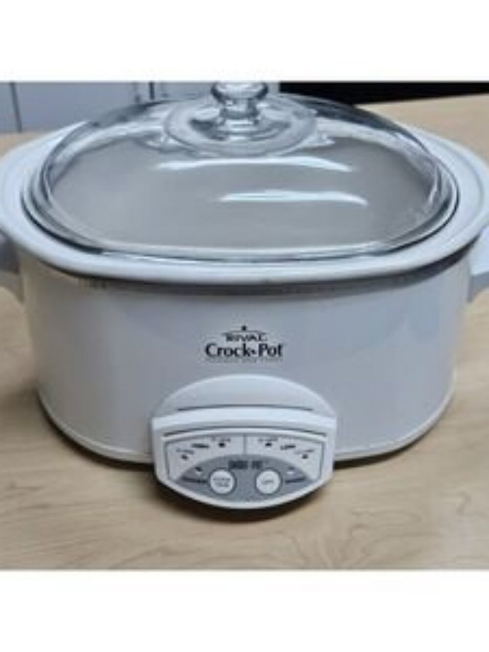 Rival 3860 6Qt Oval Crock Pot Slow Cooker Smart Pot White